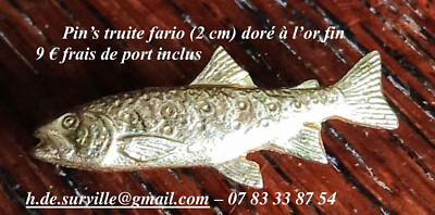 Pin's Forelle Fario Doré - Brown Trout - Bachforelle - Salmotrota - Forelle Common