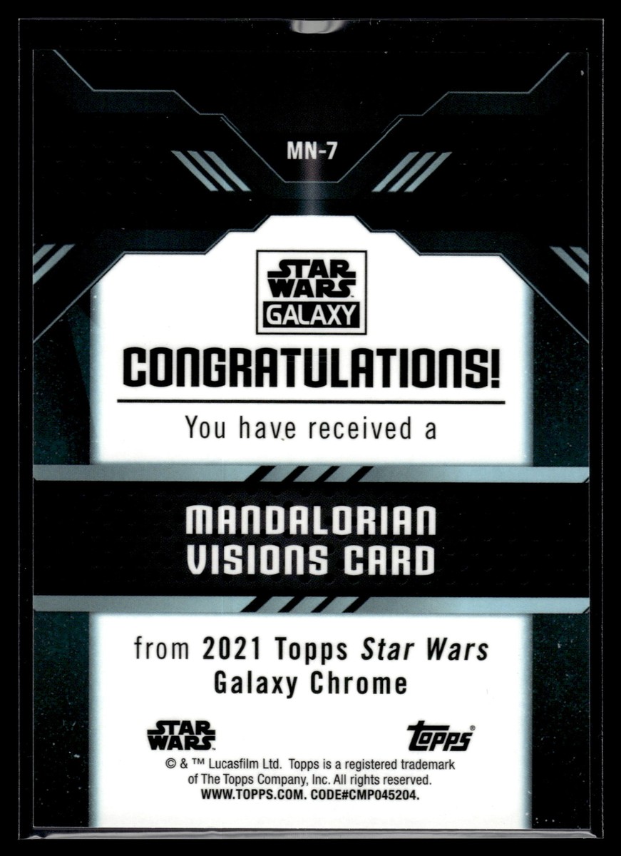 2021 Topps Chrome Star Wars Galaxy Mandalorian Visions E Card #MN