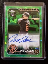 Wade Meckler 2024 Topps Chrome Sapphire  On Card Auto RC /99 Green Refractor