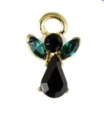 6030005 African American May Birthstone Angel lapel Pin Guardian Angel