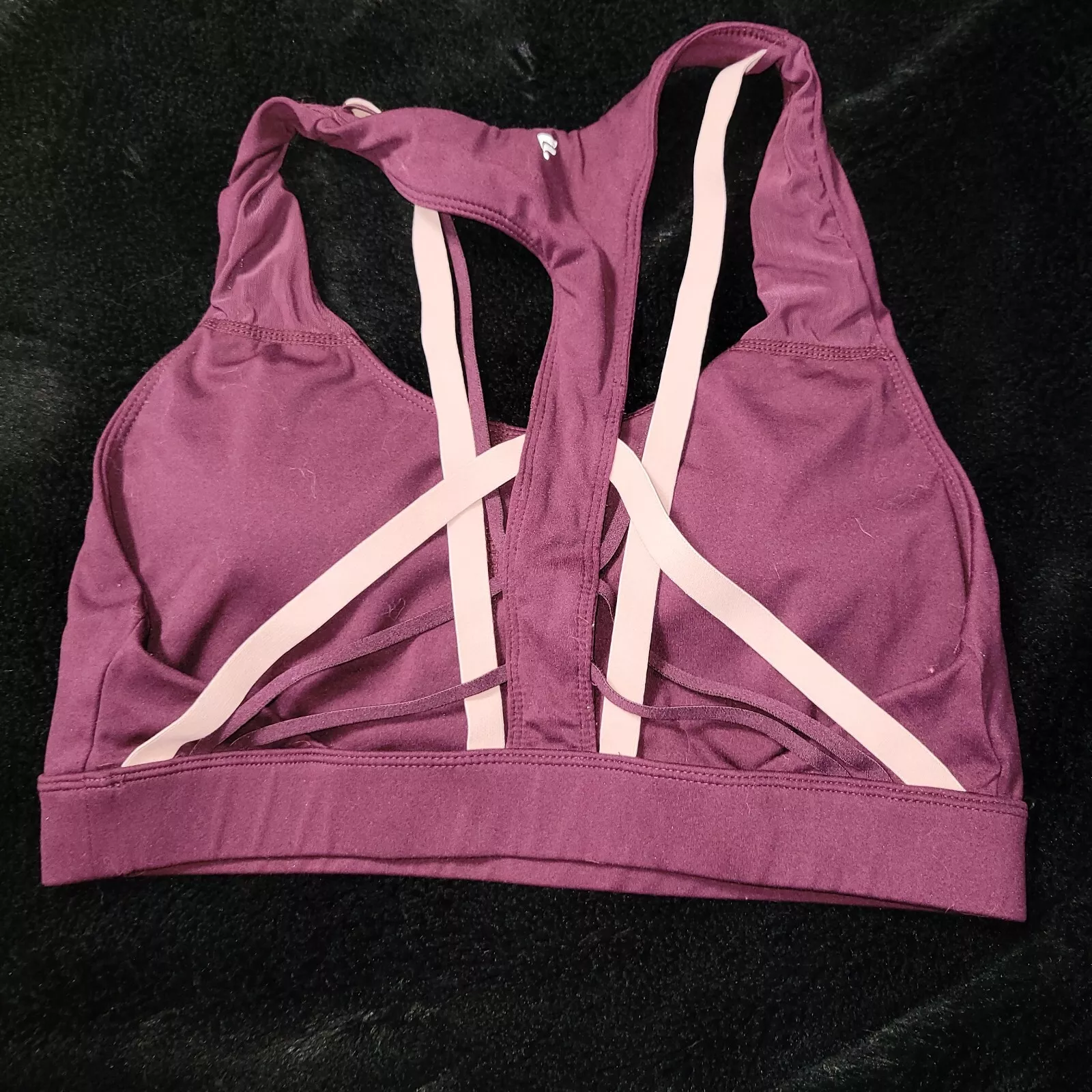 fabletics purple athletic gym tank-bra