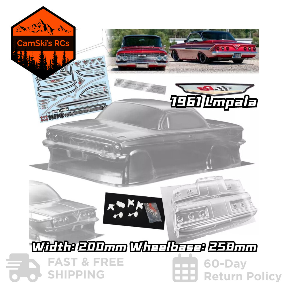 1959 シボレー インパラ ローライダー 1/10 ラジコンボディーのみ