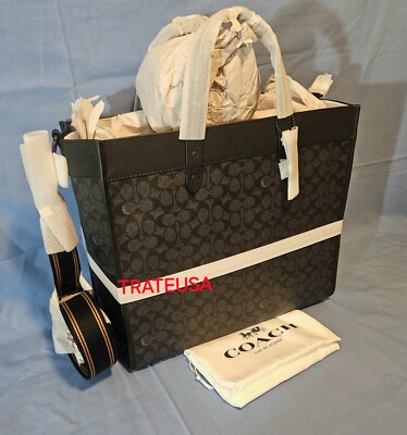 Coach Signature Canvas Field Tote Bag COACH C6846 Field Tote Bag
