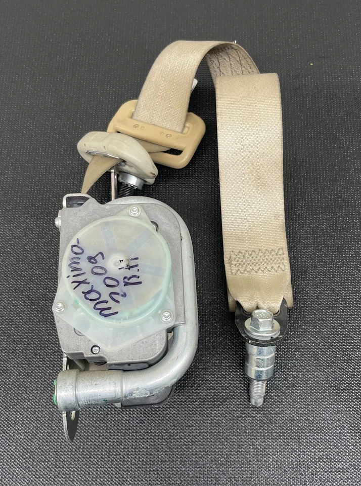 Cinturón de seguridad lateral Nissan Máxima 2009 2010 pasajero delantero derecho OEM Foto 2 de 4