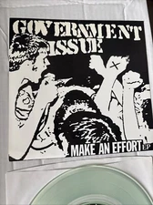 Government Issue — Make An Effort Vinyl Punk 7” 1994 Reissue Clear