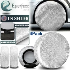 4 pcs Waterproof 27" Wheel Tire Cover RV Truck Car Camper Trailer Sun Protector