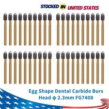 SANDENT Dental Tungsten Carbide Burs Trimming  Finishing Egg Football FG 7408 A