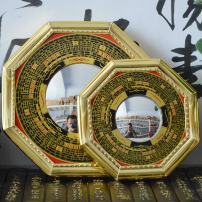 1pc Ancient Konkav Bagua Spiegel Chinesische Feng Shui Talisman Energie Außen