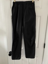 REI Youth Boys Girls Rain Pants Black Large Zipper Pocket