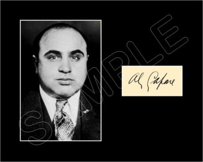 Al Capone 8X10 Matted Display - Chicago Mob Mafia Gangster