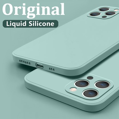 For iPhone 16 15 Pro Max 13 14 Plus 11 12 Soft Liquid Silicone Soft Case Cover