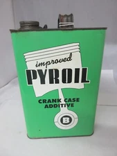 VINTAGE ADVERTISING PYROIL  1 GALLON OIL  GARAGE  SHOP  FULL   D-318