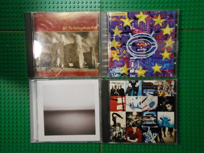 Lot (4) U2 Music CDs Zooropa Achtung Baby Unforgettable Fire No Line Horizon EXC