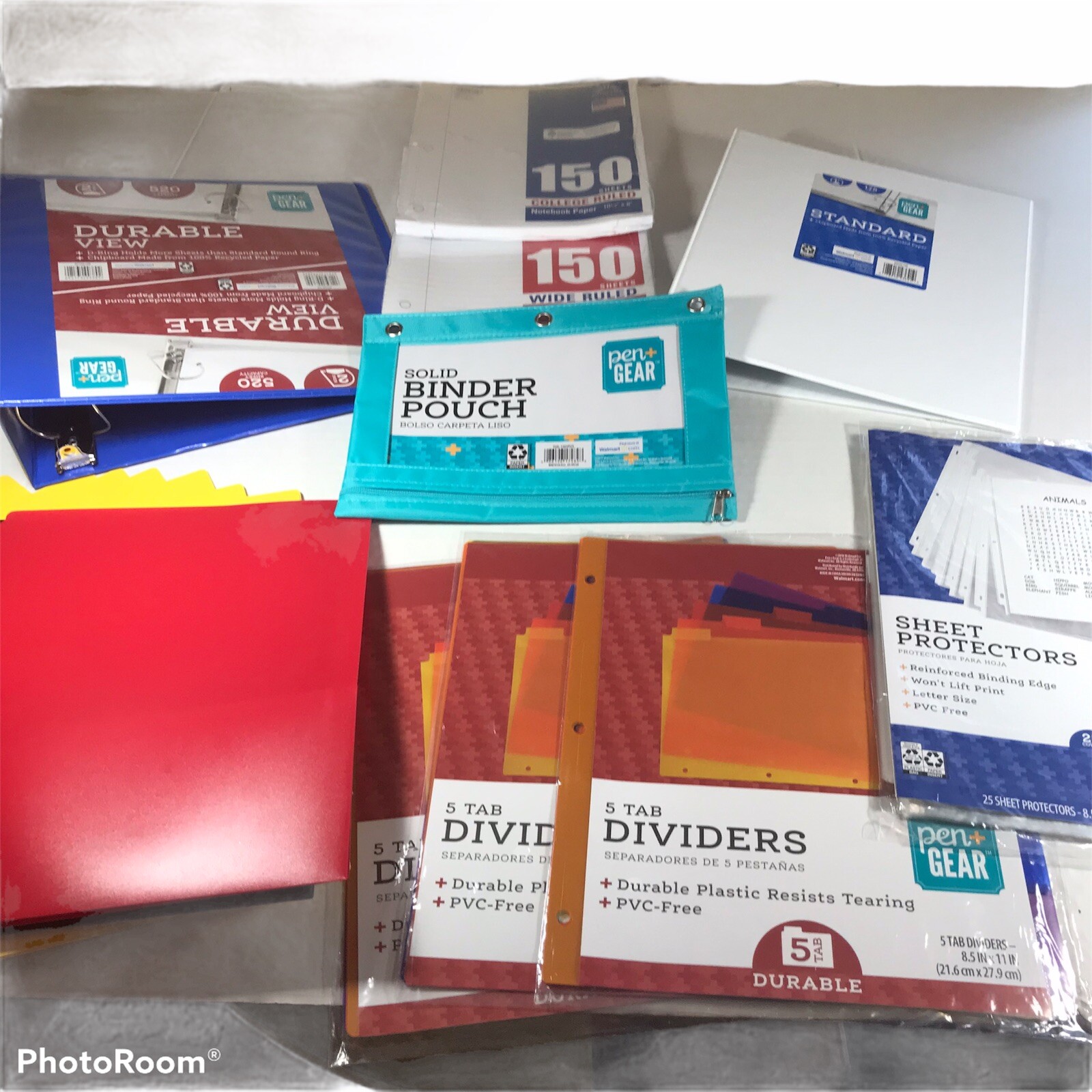 Blue & White Notebook Bundle – 695 Sheets with Dividers & Protectors-image