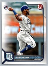 2022 Bowman Base #71 Vidal Brujan RC Rookie Baseball Card - Tampa Bay Rays. rookie card picture