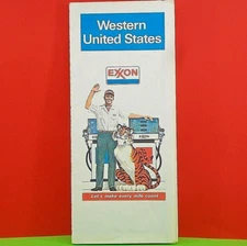 EXXON Gas Station *** 1980 HIGHWAY ROAD MAP *** Western United States