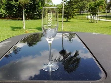 KORBEL CELEBRATE RESPONSIBLY. Champagne Glass Flute  CLEARANCE 9.5" CLEAR LOGO