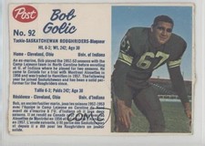 1962 Post Cereal CFL Bob Golic #92 0d78