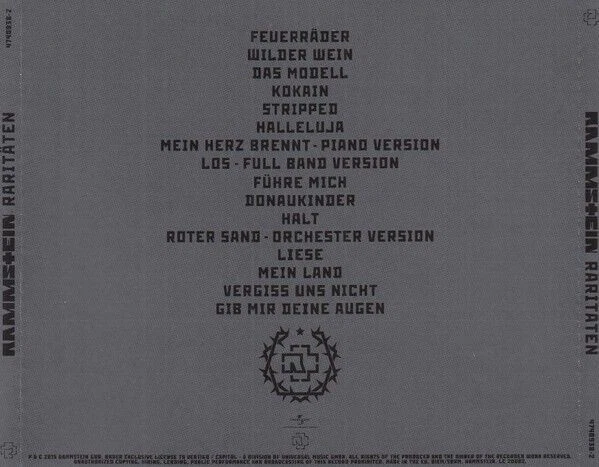 RAMMSTEIN: "Raritäten" (RARE CD) - Bild 2 von 2