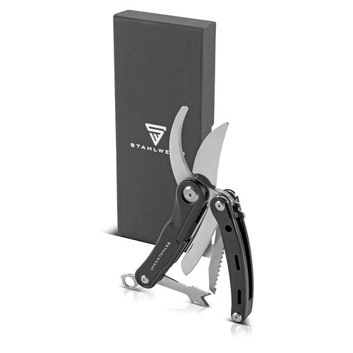 STAHLWERK Multitool 5 Tools Taschenmesser Multifunktionswerkzeug Gartenschere - Bild 6 von 12