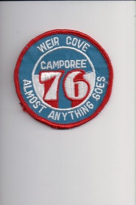 1976 Weir Cover Camporee Almost Anything Goes patch