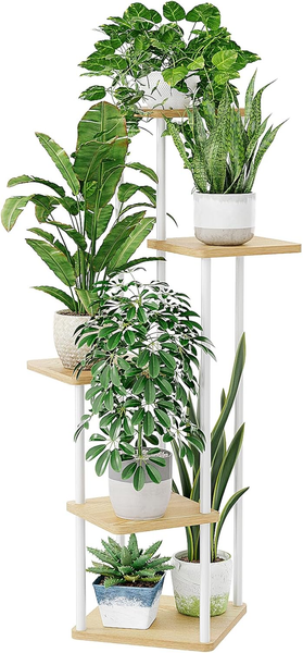 Bamworld PflanzenstäNder BlumenstäNder Indoor 6 Etagen Pflanzenregal Blumentrepp-image