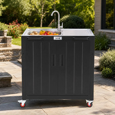 Outdoor Grillwagen mit freistehendem Spülbec...