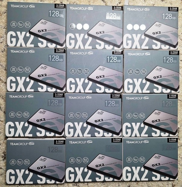 TEAMGROUP T253X2128G0C101 GX2 2.5" 128GB SATA SSD, 12 PCS Bundle