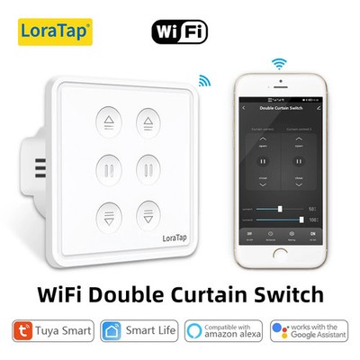 Tuya Smart Life EU WiFi Double Curtain Blind Switch For Roller Shutter Electric
