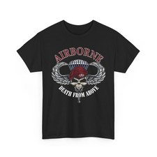 Camisa Airborne Death from Above, Camiseta Militar Paracaidista Veterano
