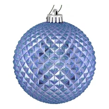 Vickerman 2.75" Durian Glitter Ball Ornaments in Periwinkle Blue (Set of 12)