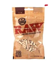 RAW PRE-ROLLED CELLULOSE TIPS Filter Tips 200 Per Bag  *USA Shipped!*