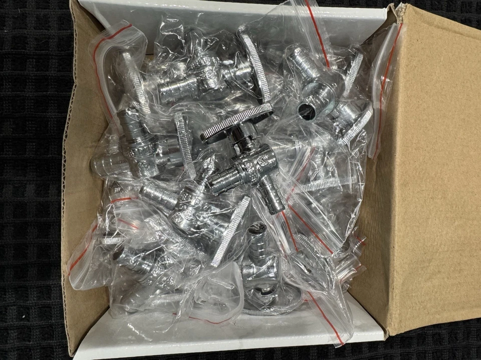 BESTPEX 1/2" x 1/2" PEX Angle Stop Valve (x 200) 1/4 Turn Free Ship Lead Free - Image 3 of 4