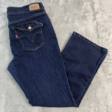 Levi  s 515 Bootcut Jeans Women  s 32x30 Dark Wash Stretch Denim Classic EUC