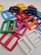Multicolor 1in Nylon Webbing Slide Buckles 20pc