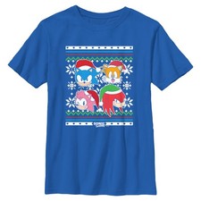 Boy's Sonic the Hedgehog Team Happy Holidays T-Shirt