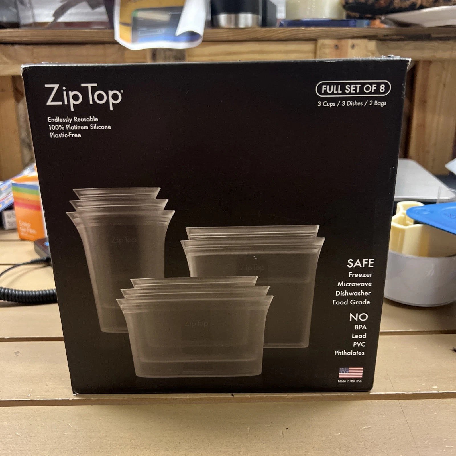 Zip Top Silicone Reusable Food Storage Set (8-Pack) 3 Cups, 3 Dishes, 2 Bags New
Opens in a new wind