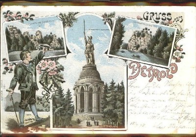 Detmold Hermanns monument Externstein x 1898