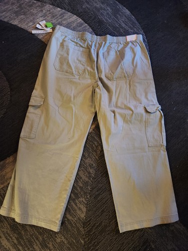 Tinseltown Girls Juniors Size 3x Light Khaki/Beige Cargo Pants NWT Wide Leg - Picture 2 of 6