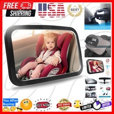 Baby Car Mirror, Safety Car Seat Mirror for Rear Facing Infant with Wide Crys...