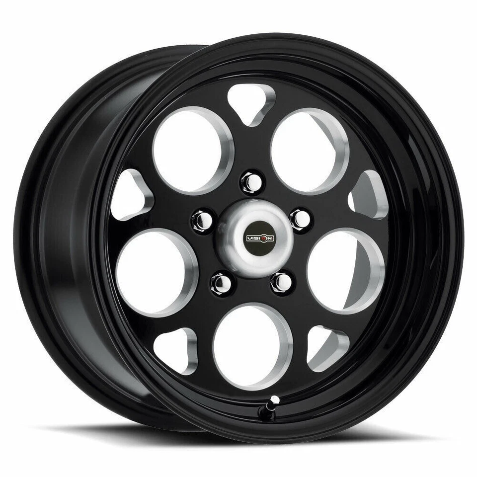 Set 4 17" Vision American Muscle 561 Sport Mag Negro Brillo 17x4.5 5x120 -24mm Foto 2 de 4