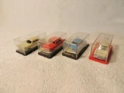 Lot of 4 Vintage 1/87 miniature HO cars Germany, France, Rex Juwel, Norev