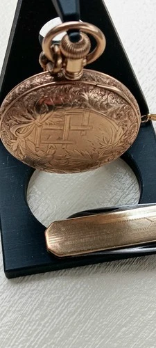 WALTHAM  1903 SEASIDE 15j FOB W/O.M.D.Knife Hunter Case-No Monogram Runs NICE