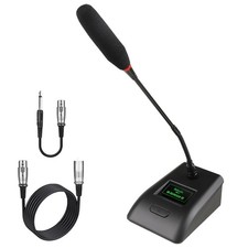 Desktop Gooseneck Conference Microphone Wired with 48V Phantom. Table Mounted...