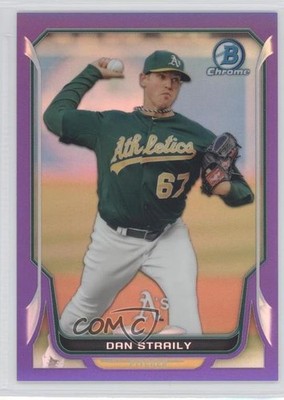 2014 Bowman Chrome Purple Refractor 94/150 Dan Straily #108 e5r