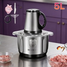 5L Fleischwolf Küchenfleischwolf Edelstahl Elektrischer Fleischwolf Zerkleinerer