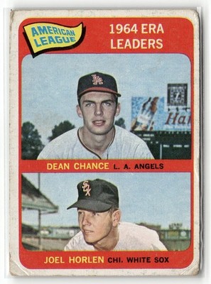 1965 Topps - '64 AL ERA Leaders #7 Dean Chance | Joel Horlen Lower Grade