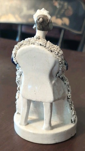 Queen Victorian & Child Antique English Staffordshire Pottery Figure 19th Cent - Picture 8 of 11