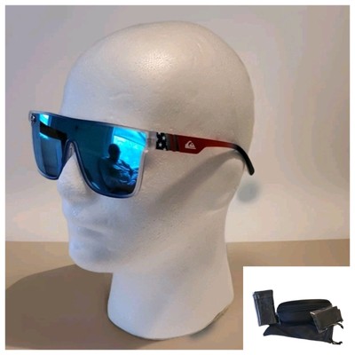 Men's sunglasses Quiksilver Shield Mirror Polarized UV400 Blue Orange Black Red