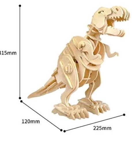 Robot de Control de Sonido, Kit Modelo T-Rex Cinético de Madera - Imagen 3 de 7